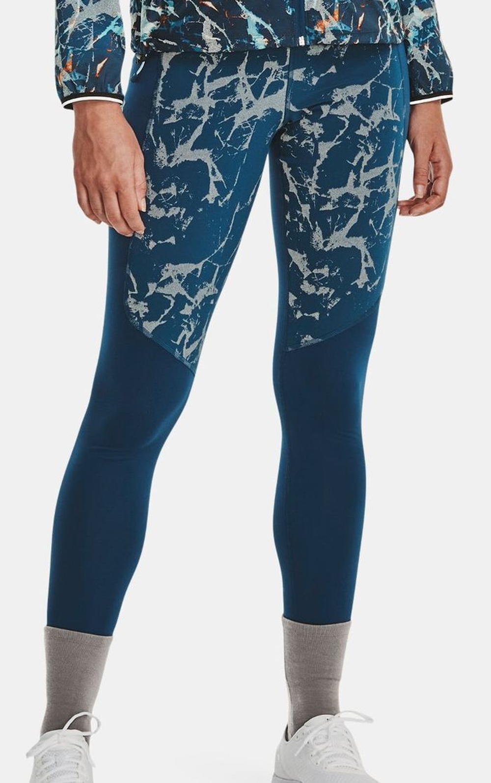 Леггинсы Under Armour Women's UA OutRun The Cold Tights - petrol blue/reflective