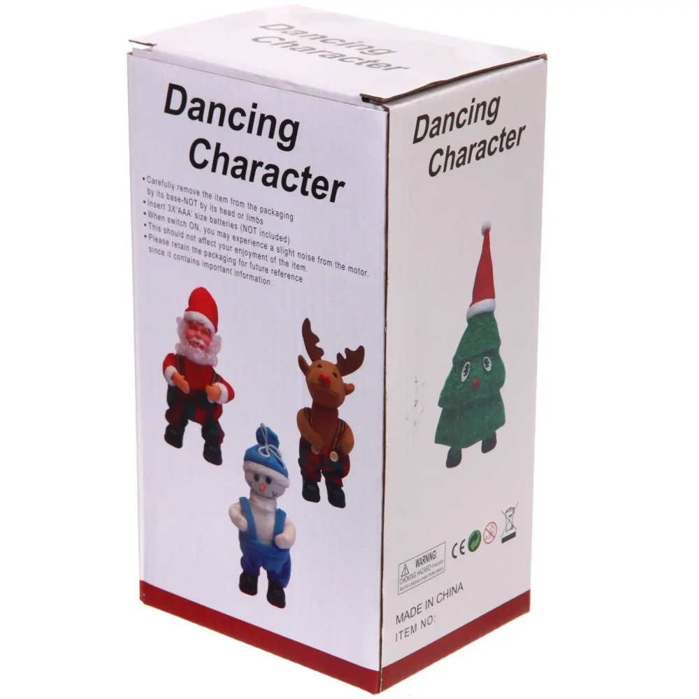 Снеговик музыкальный 21 см в шарфике (работает от 3*ААА - в комплект не входят)