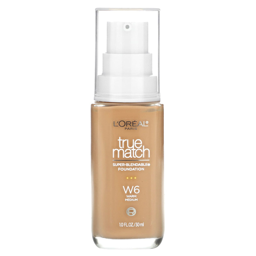 L'Oréal, True Match, супер-смешиваемая тональная основа, W6, теплая среда, 30 мл (1 жидк. унц.)