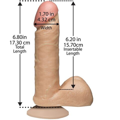 Фаллоимитатор на присоске The Realistic Cock 6” with Removable Vac-U-Lock Suction Cup - 17,3 см. (Цвет: телесный)