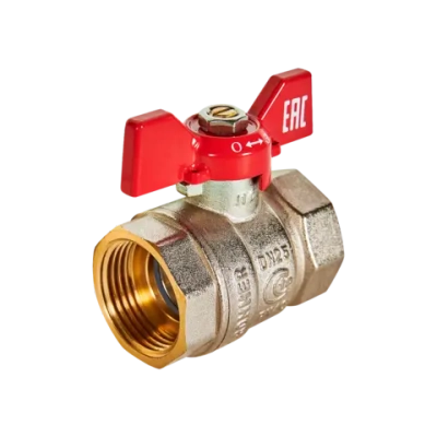 Кран шаровой полнопроходной ROMMER - 1" (ВР/ВР, PN40, ручка-бабочка)