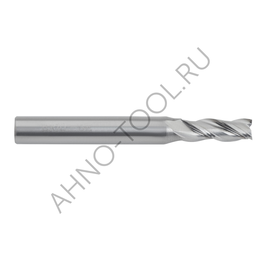 Фреза твердосплавная 8мм (L=60, l=20, хв=8) Z3 45° по алюминию и цвет.металлам BRAL-3E-D8.0 AHNO