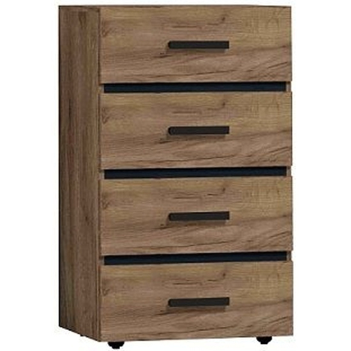 Nature 45 Комод спальня Дуб табачный Craft-Черный Глазов