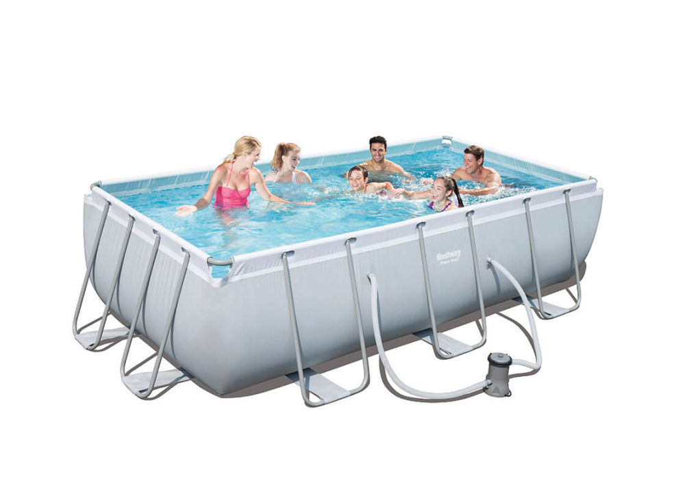Каркасный прямоугольный бассейн Bestway 404х201х100 см + фильтр-насос 2006 л/ч (56251 BW)