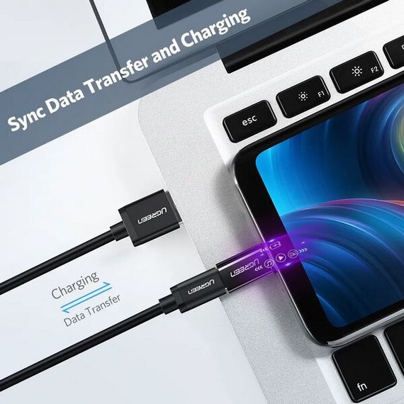 Адаптер Ugreen US157 USB-C to Micro USB Adapter (30391) черный