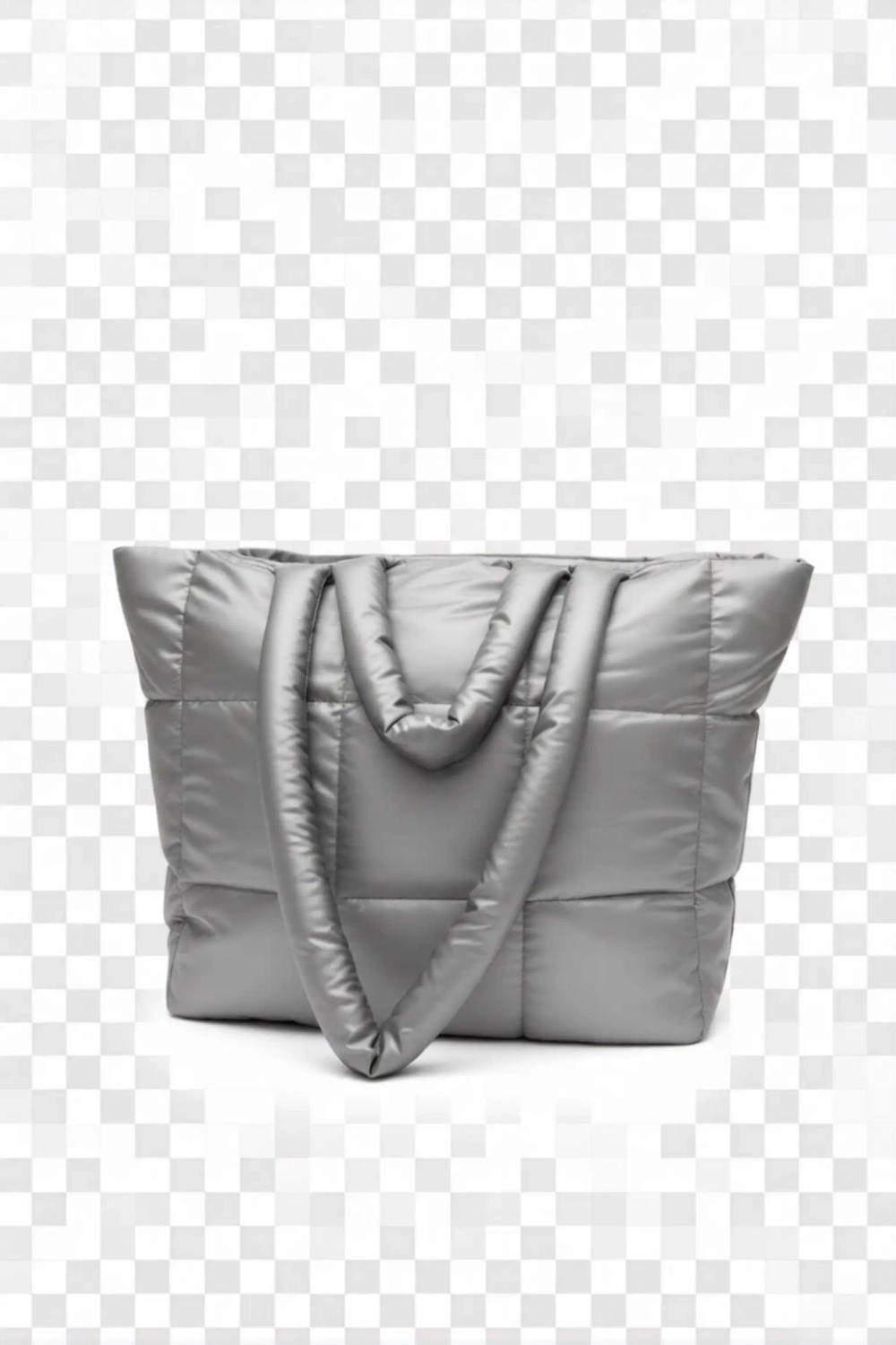 Сумка женская через плечо текстильная серебро QOZA