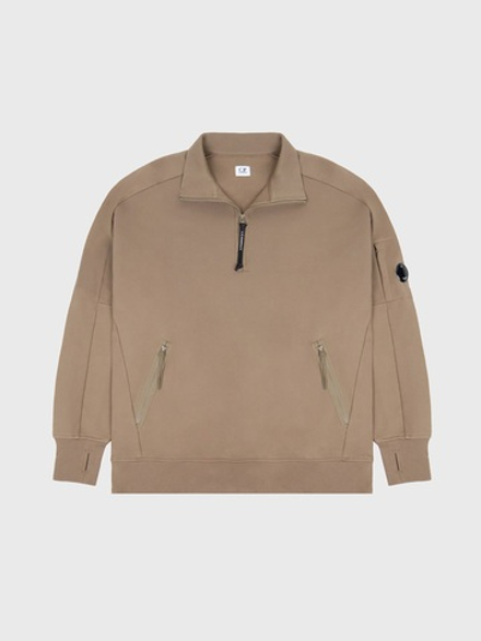 Свитшот на молнии C.P. Company Diagonal Raised Half Zip Beige