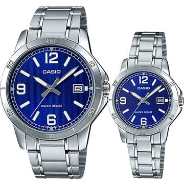 Парные часы Casio Standard: MTP-V004D-2B и LTP-V004D-2B