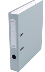 Папка-регистратор PP 50мм метал.окантовка,карман собранный серый (Lamark)