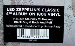 LED ZEPPELIN - LED ZEPPELIN IV. 1LP (180 Gram Black Vinyl/Gatefold)