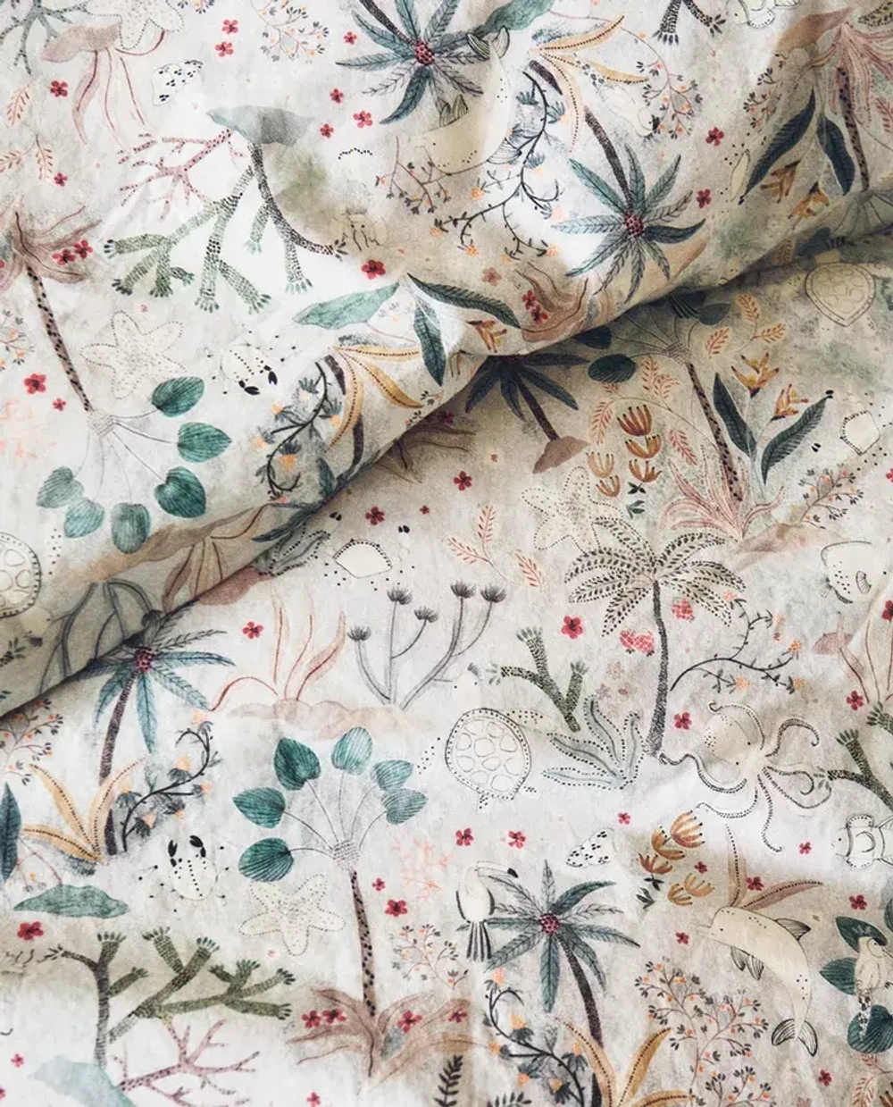 ZARA HOME ДЕТСКИЙ ПОДОДЕЯЛЬНИК С ПРИНТОМ, РАЗНОЦВЕТНЫЙ