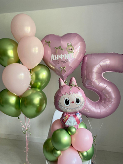 Воздушные шары Лабубу розовая №3446