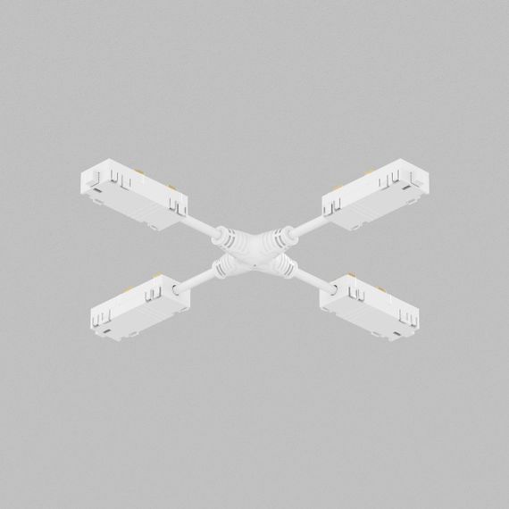 Коннектор X-образный гибкий Denkirs Smart Hide TR2116-WH