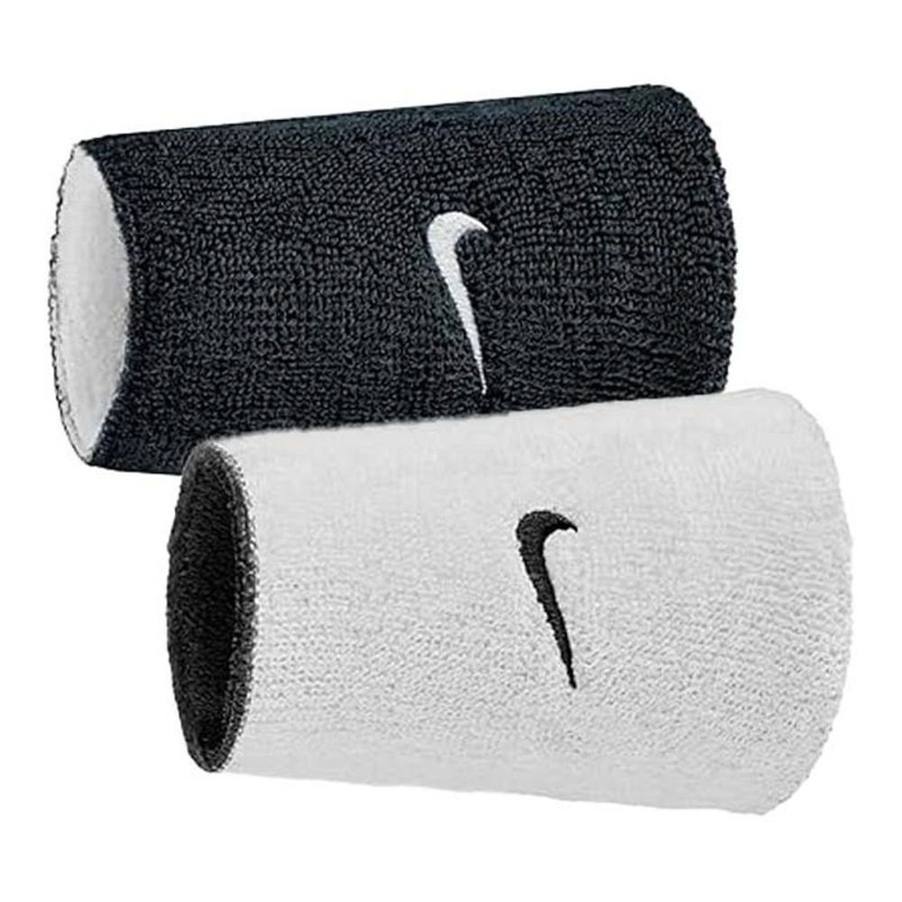 Напульсник теннисный Nike Swoosh Double Wide Reversible 2P - black/white