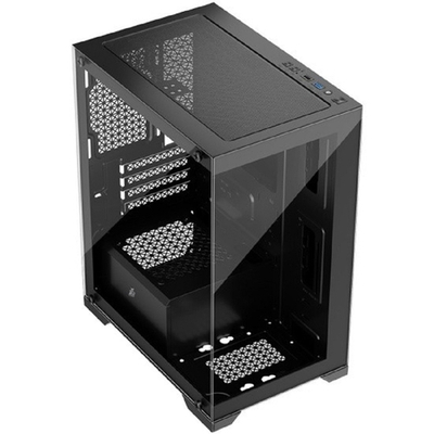 Корпус для компьютера 1STPLAYER MIKU Mi2 Black / mATX / 3x120mm LED fans / Mi2-BK-3F1