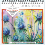 Блокнот - скетчбук QUADRO SUPERBIG AQUARELLE для акварели 20 листов на металлическом гребне