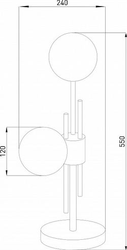 Настольная лампа декоративная Eurosvet Volver 01383/2 латунь