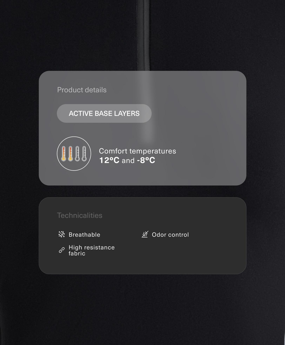 Oysho Термофутболка с застёжкой-молнией на половину длины, черный