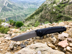 Складной нож Biker Z M390 Black G10 StoneWash