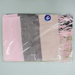 Палантин - шарф «ZIMA», принт в клетку, цвет розовый/серый, 180*70см (230гр)