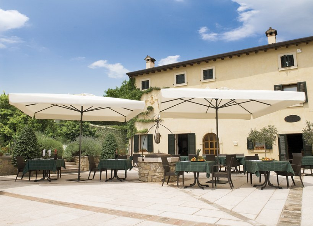 Зонт профессиональный телескопический Leonardo Telescopic, антрацит, слоновая кость