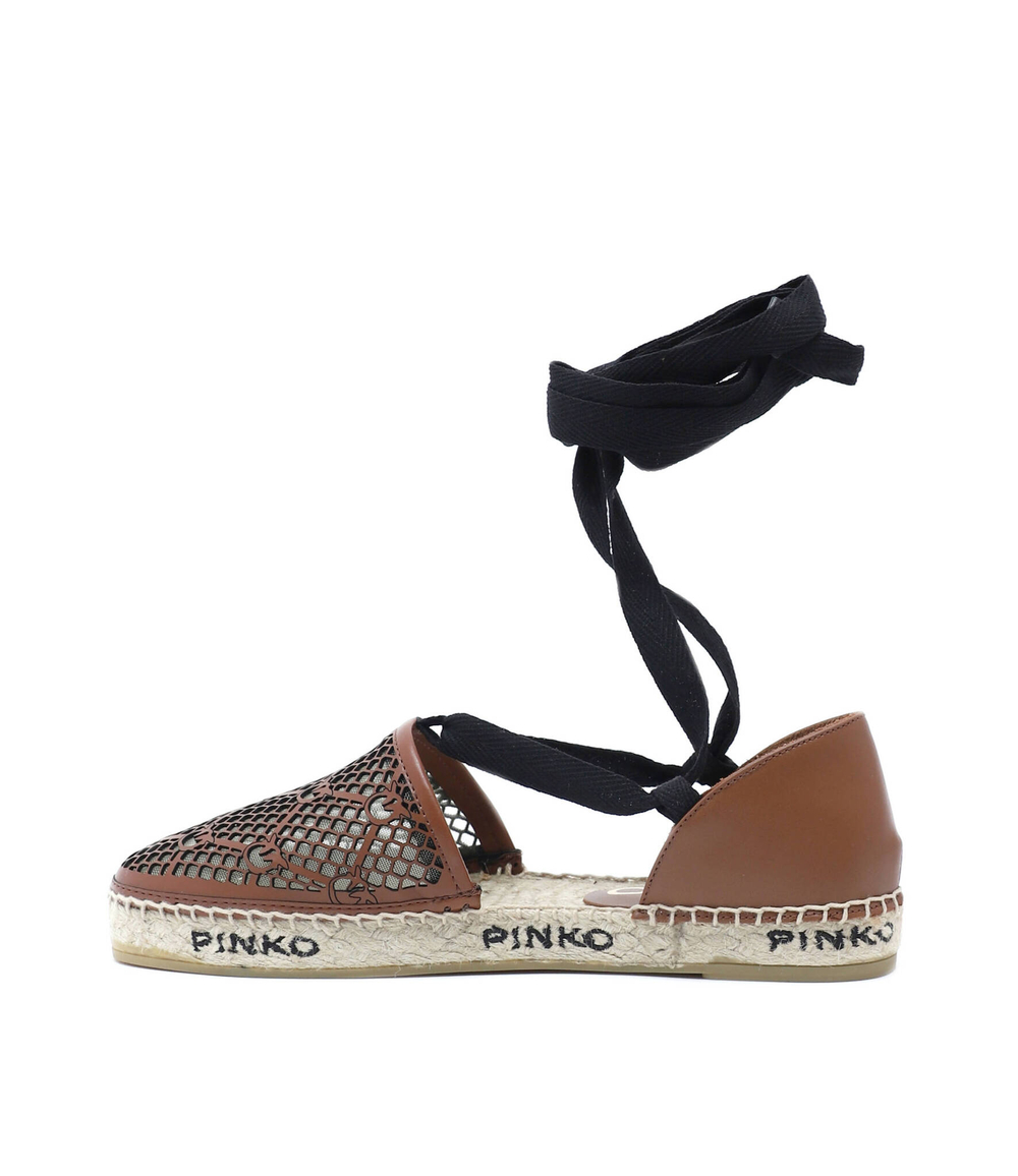 Кожаные эспадрильи angelica Pinko - коричневый(1H2119 Y86A)