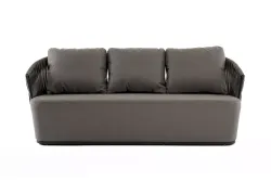 "Флоренция" диван из искусственного ротанга трехместный, цвет графит