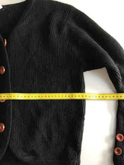 Кардиган с контрастными пуговицами, визуально на 46 размер