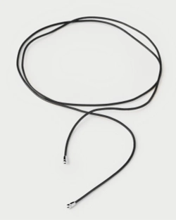 Колье Dana Leather Bow Серебро 925 пробы покрытое родием