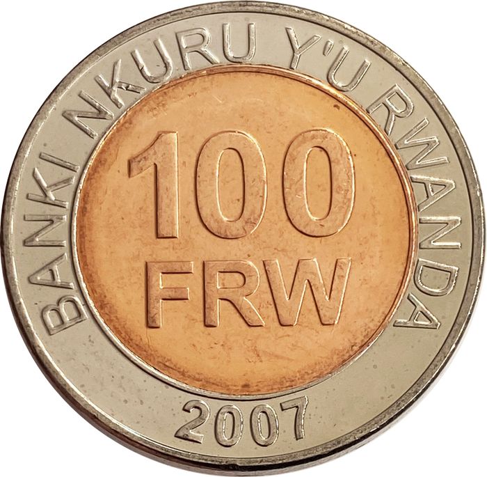 100 франков 2007 Руанда