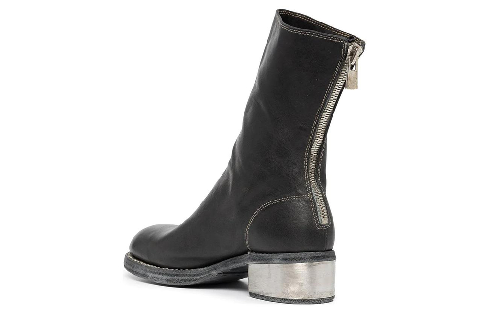 GUIDI Round-toe Leather Boots
