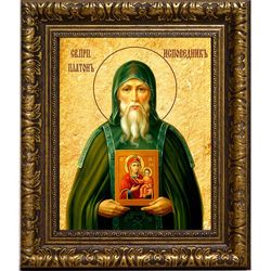 Платон Студийский Преподобный исповедник. Икона на холсте.