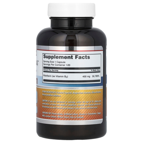 Amazing Nutrition, Рибофлавин, 400 мг, 120 капсул