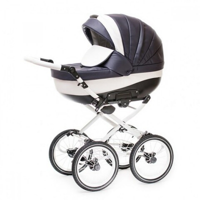 Детская коляска Esperanza Lotus Classic Eco 3 в 1 (белый/синий)