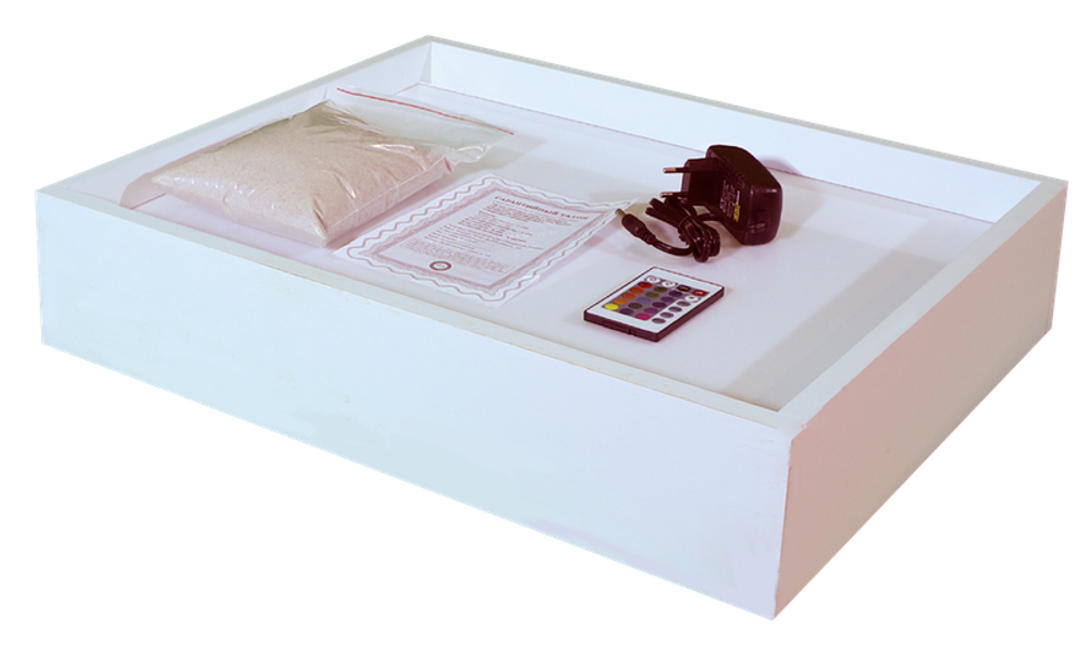 Планшет для рисования песком Нолик с песком и подсветкой, 34х44х7 см