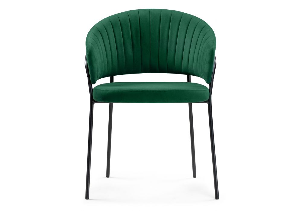 Стул на металлокаркасе Лео изумрудный / черный