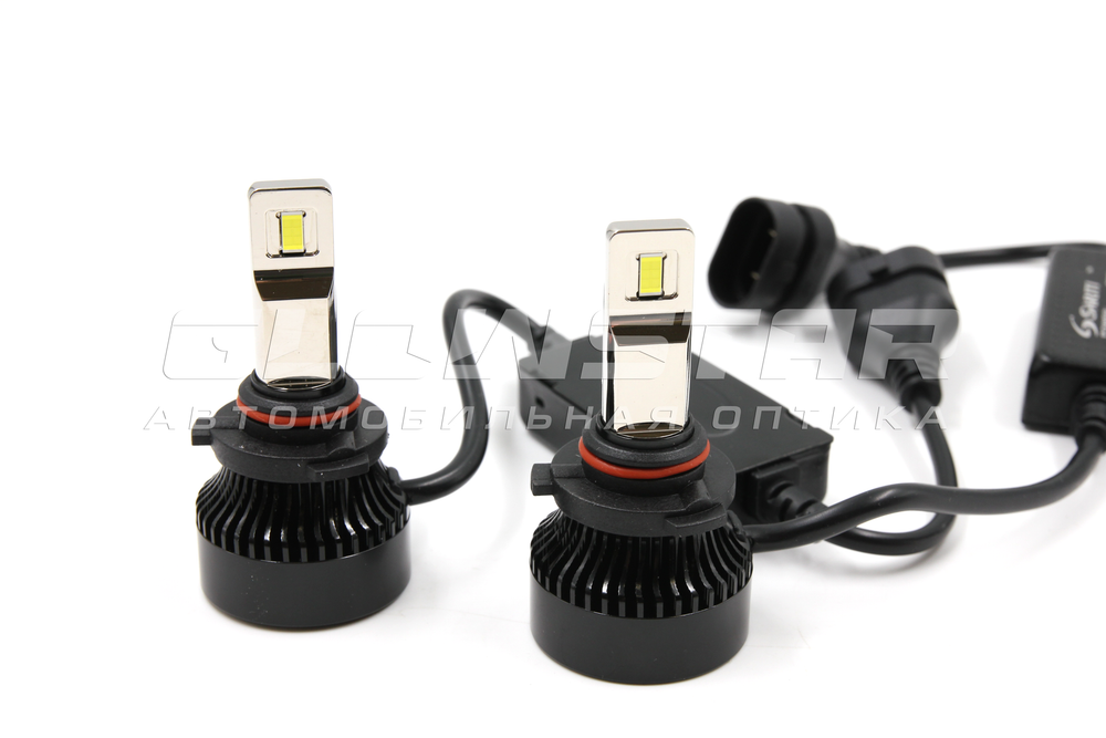 Светодиодные лампы HB3 (9005) Sariti K5 с обманкой, с вентилятором, 5500K, 12V, 50W (комплект, 2шт)