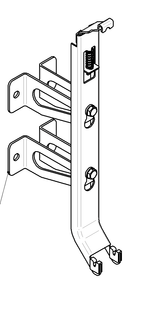 Кронштейн настенный Кайрос К15Н.5100 со скобами в сборе для гигиенических СПР высотой 500 мм