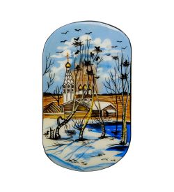 Народные промыслы ШК-55/ 94-B Шкатулка «Зима» исп. Маркова