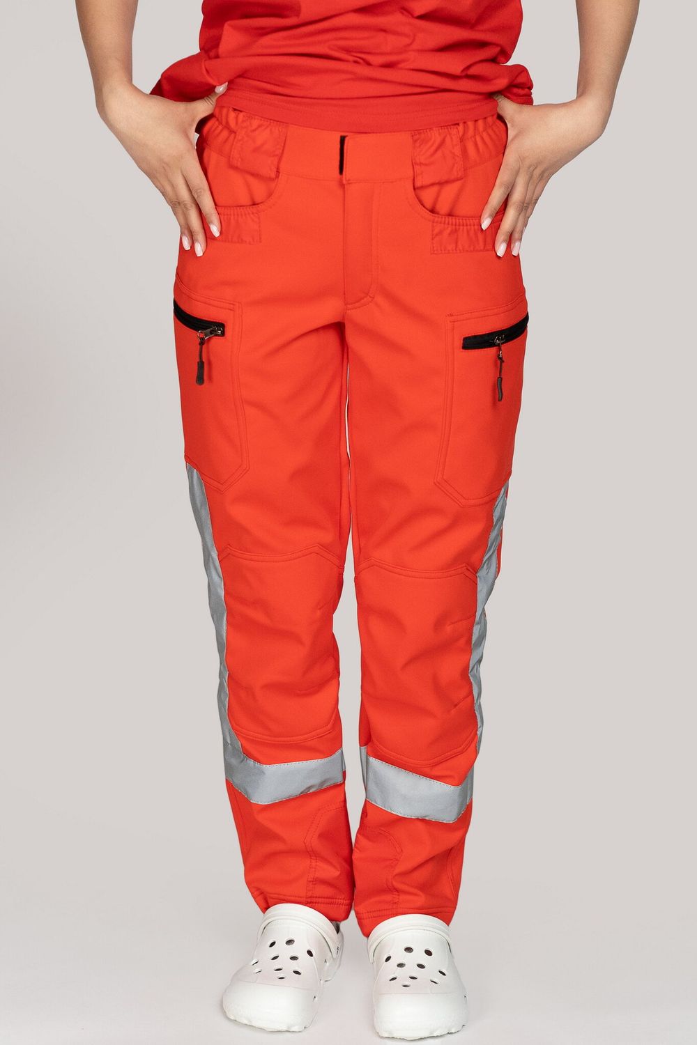 Брюки демисезонные женские Скорая помощь MedicLine SOFTSHELL красные