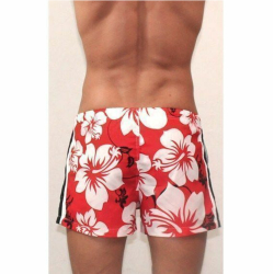 Мужские плавательные шорты в красный цветок Aussiebum Beach Short Scent