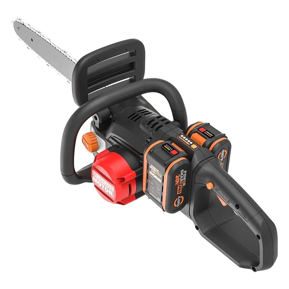 WORX WG385E цепная пила аккумуляторная (2 x 4 Ач, ЗУ)