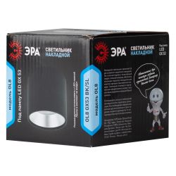 Светильник накладной ЭРА OL8 GX53 BK/SL под лампу GX53 черный/серебро