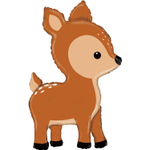 Шар Фольгированный Оленёнок (Коричневый)