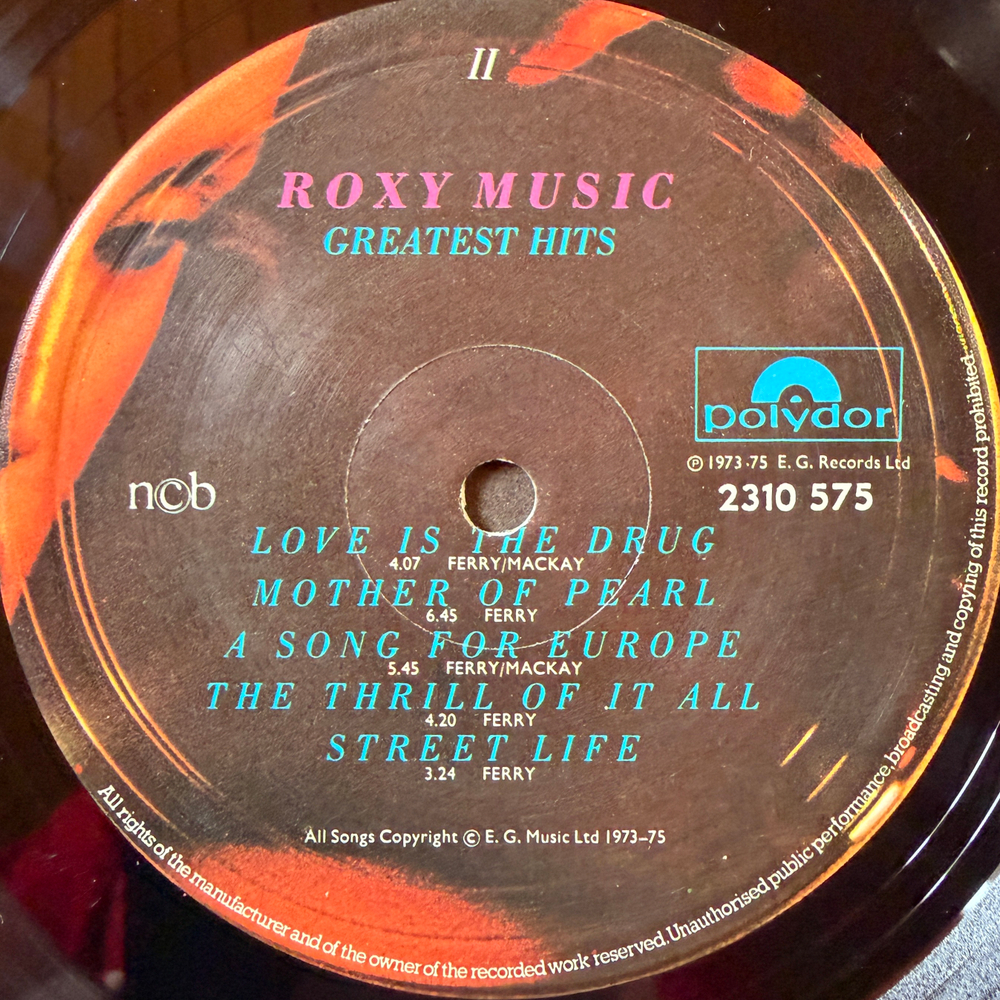 Roxy Music ‎– Greatest Hits (Скандинавия 1977г.)