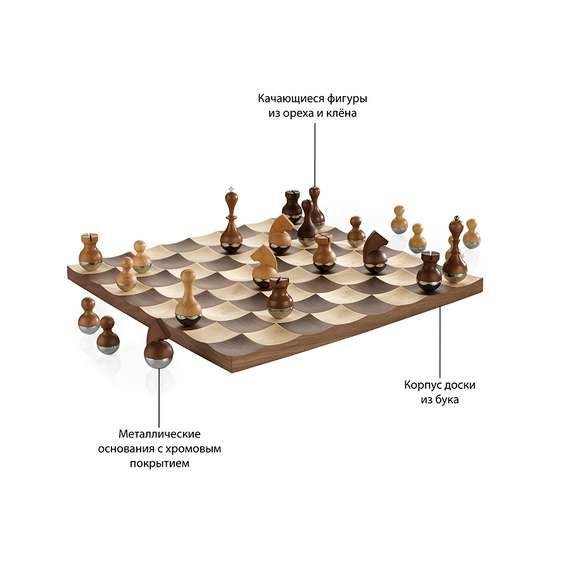 Дизайнерские шахматы Wobble