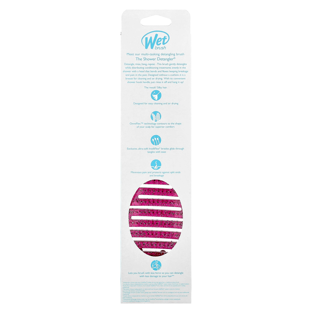 Wet Brush, щетка для душа Detangler®, розовый с блестками, 1 шт.