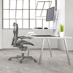 Рабочее место Ergotron WorkFit-SR для 2 мониторов, Сидя-Стоя (33-407-062 / 33-407-085), Белый