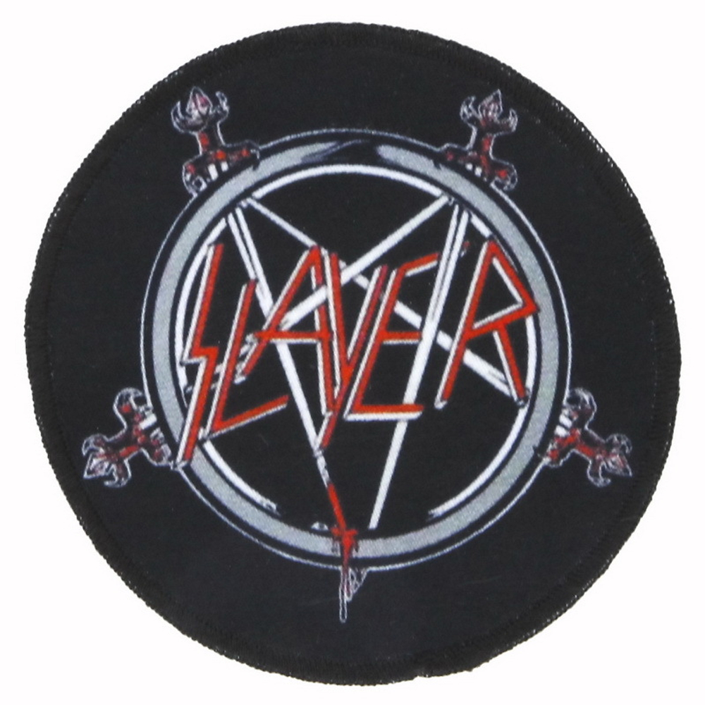 Нашивка круглая Slayer лого (003)