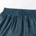 Брюки Ymkashix Велюровые Puff темно-синие